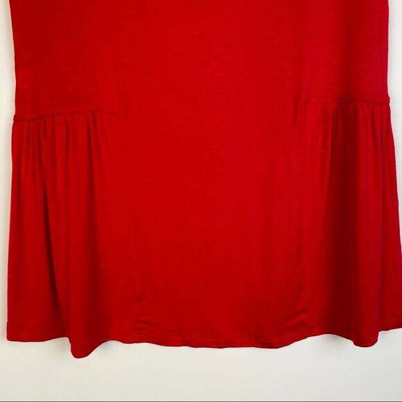 WONDER NATION GIRLS RED POPLIN TOP SIZE LARGE - Picture 10 of 10